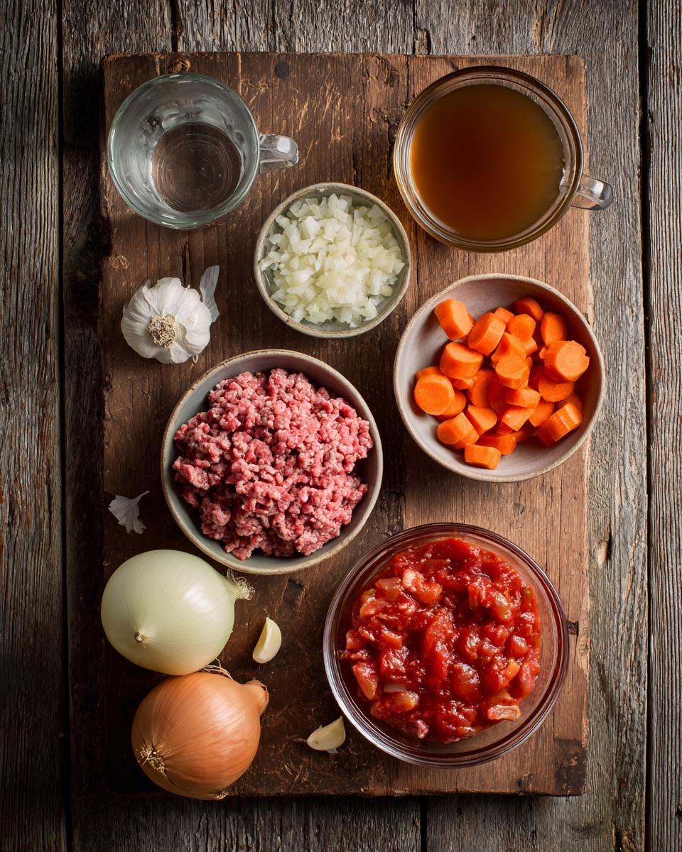 Hamburger Soup ingredients