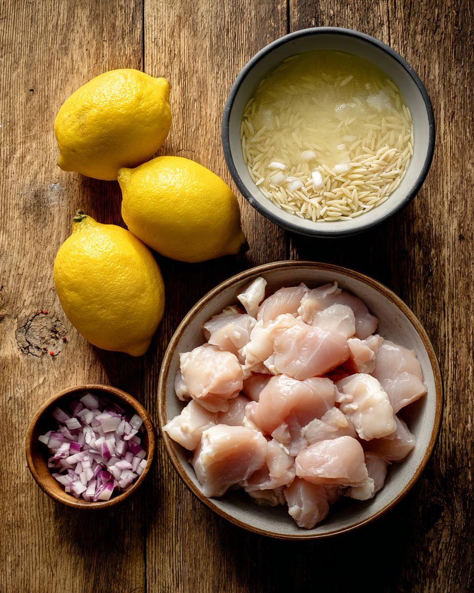 High-Protein Lemon Chicken Orzo ingredients