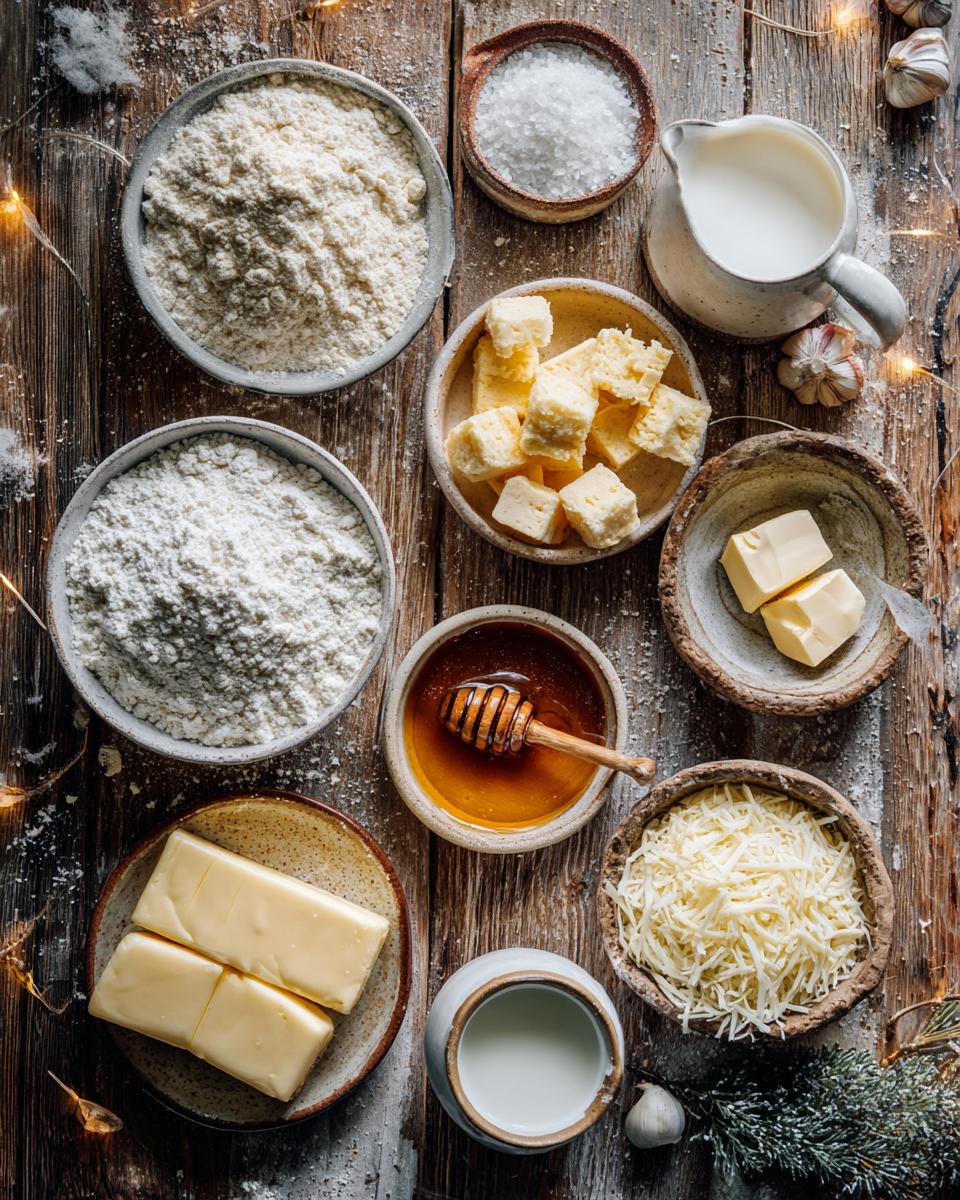 Honey Garlic Parmesan Biscuits ingredients