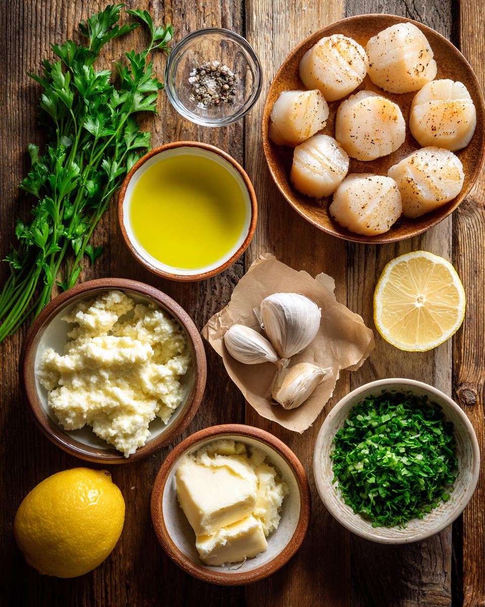 Lemon Buttered Seared Scallops ingredients