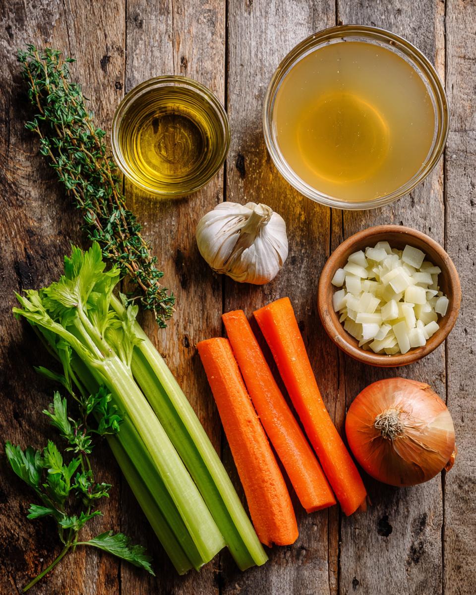 Lemon Orzo Soup ingredients