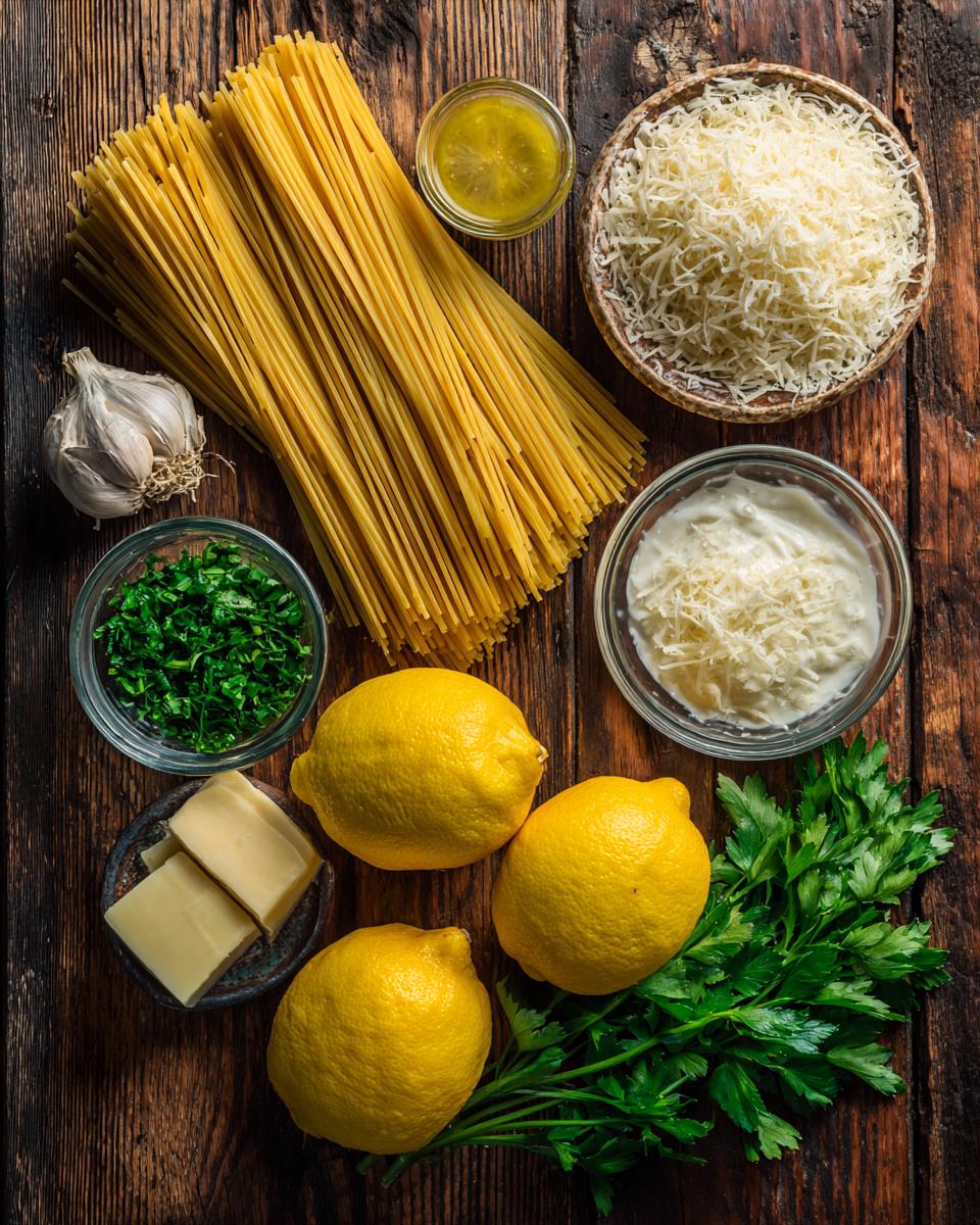 Lemon Pasta ingredients