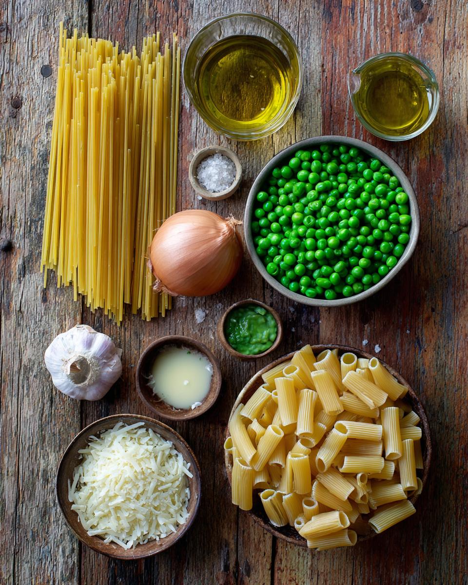 Pasta with Peas ingredients