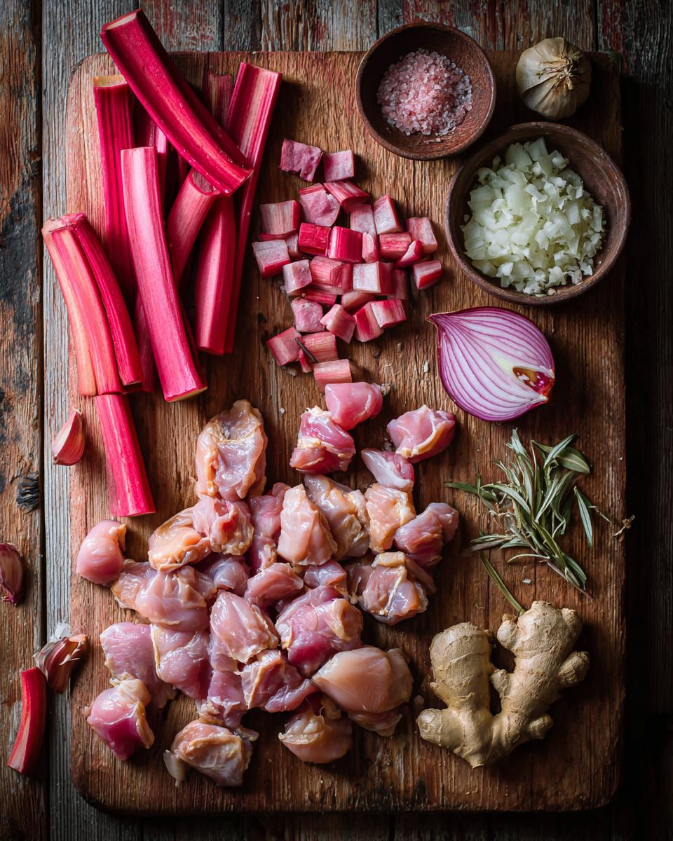 Rhubarb Curry Chicken ingredients
