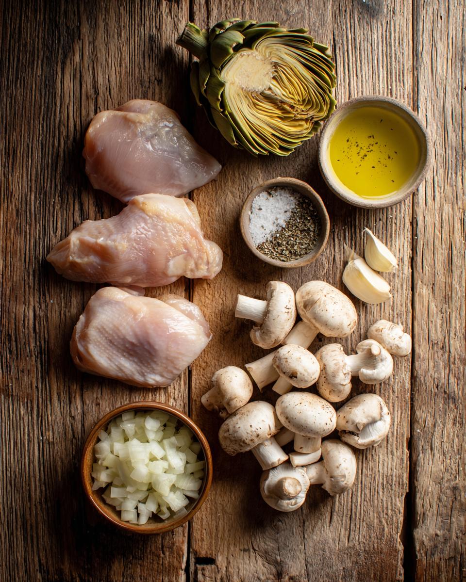 Romantic Chicken with Artichokes and Mushrooms ingredients