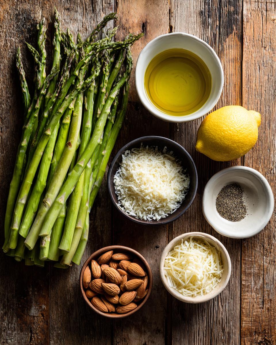Shaved Asparagus Salad ingredients