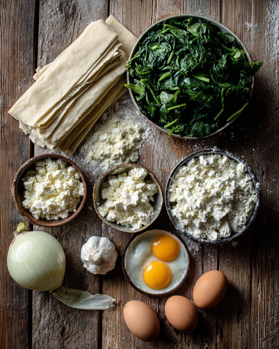 Spanakopita (Greek Spinach Pie) ingredients
