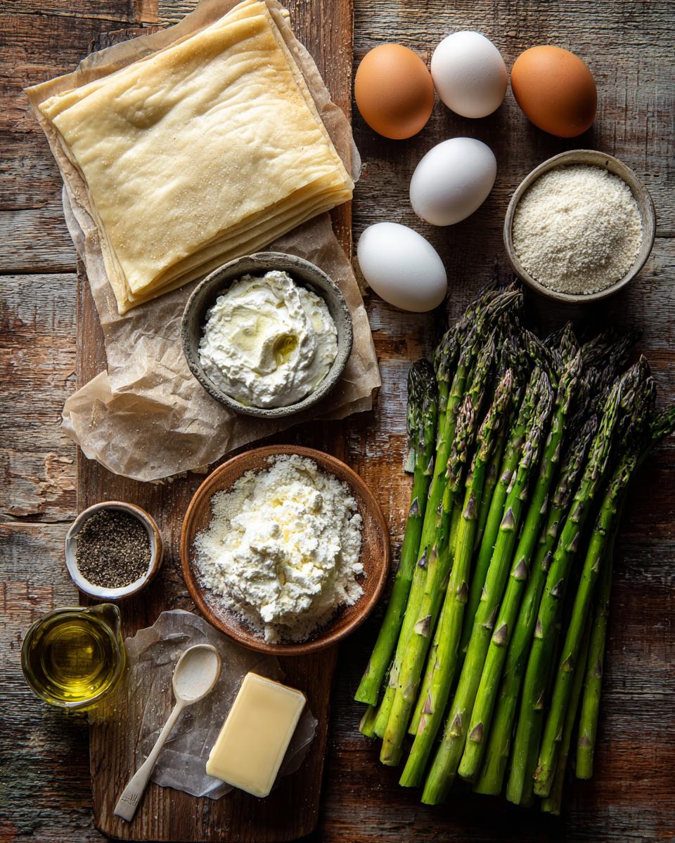 Spring Asparagus Tart ingredients