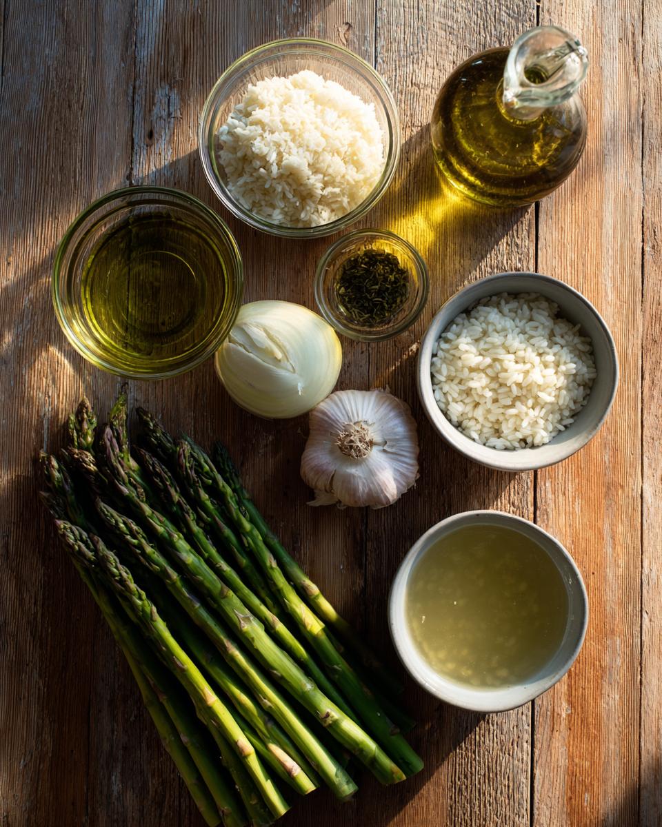 Spring Green Risotto ingredients