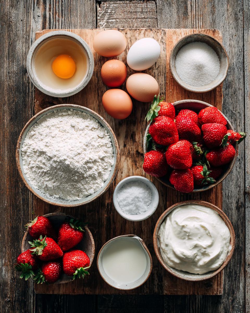 Strawberry Shortcake Sheet Cake ingredients