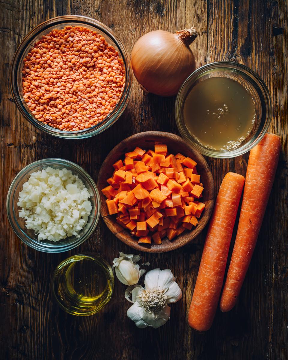 Turkish Lentil Soup ingredients